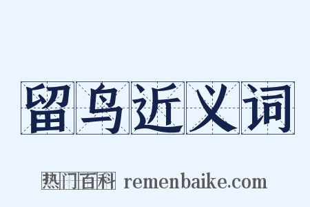 留鸟近义词是什么意思的图片